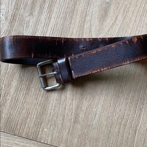 Brown leather belt